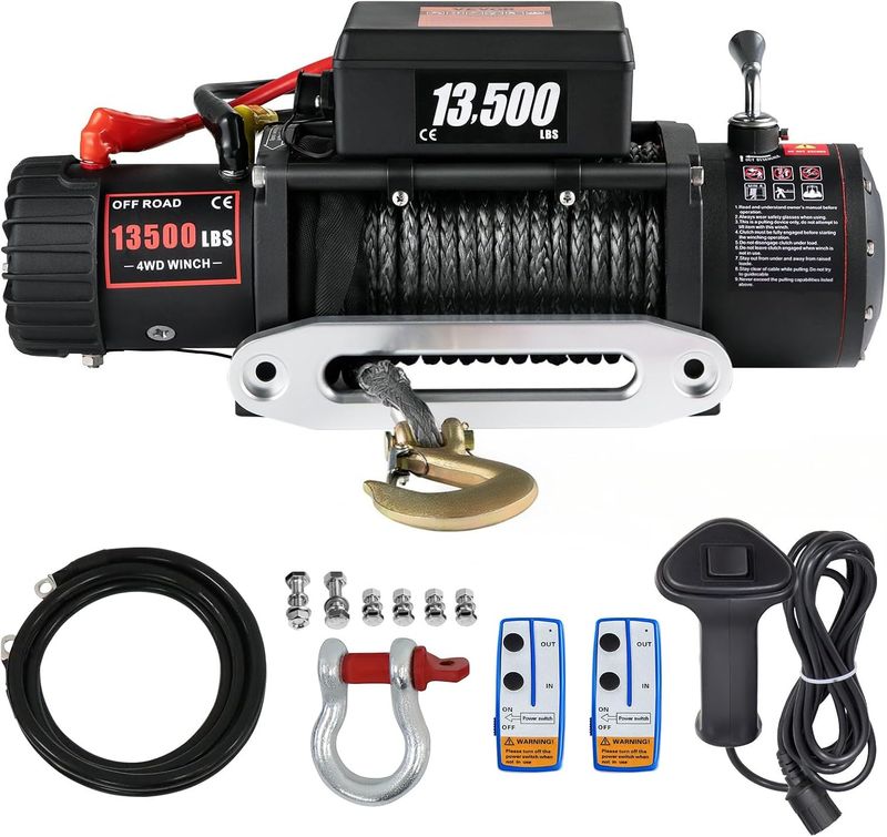 Electric Winch 12V 6123kg ATV Trailer Towing 13500lb