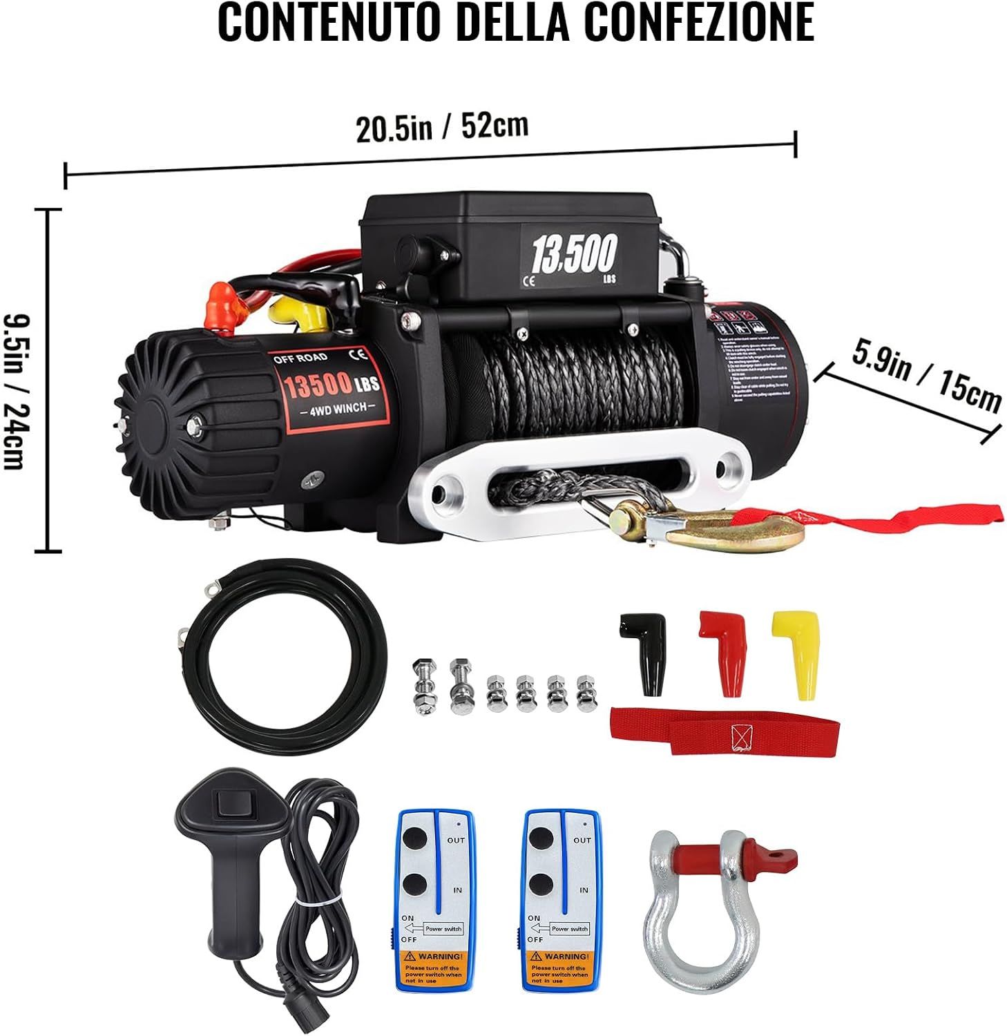 Electric Winch 12V 6123kg ATV Trailer Towing 13500lb
