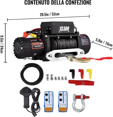 Electric Winch 12V 6123kg ATV Trailer Towing 13500lb