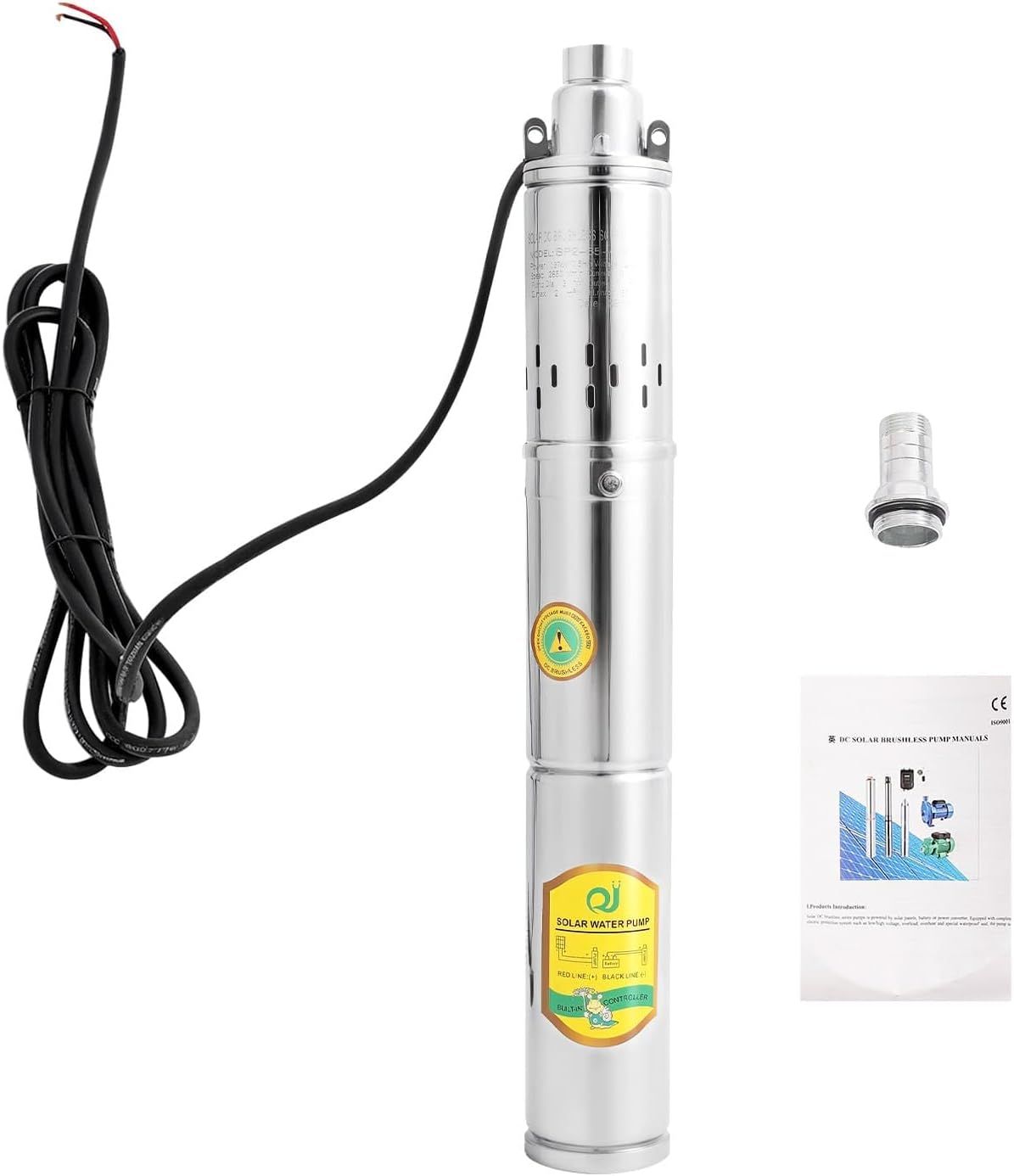 Stainless Steel Submersible Water Pump – 2000 L/h, 65m Lift