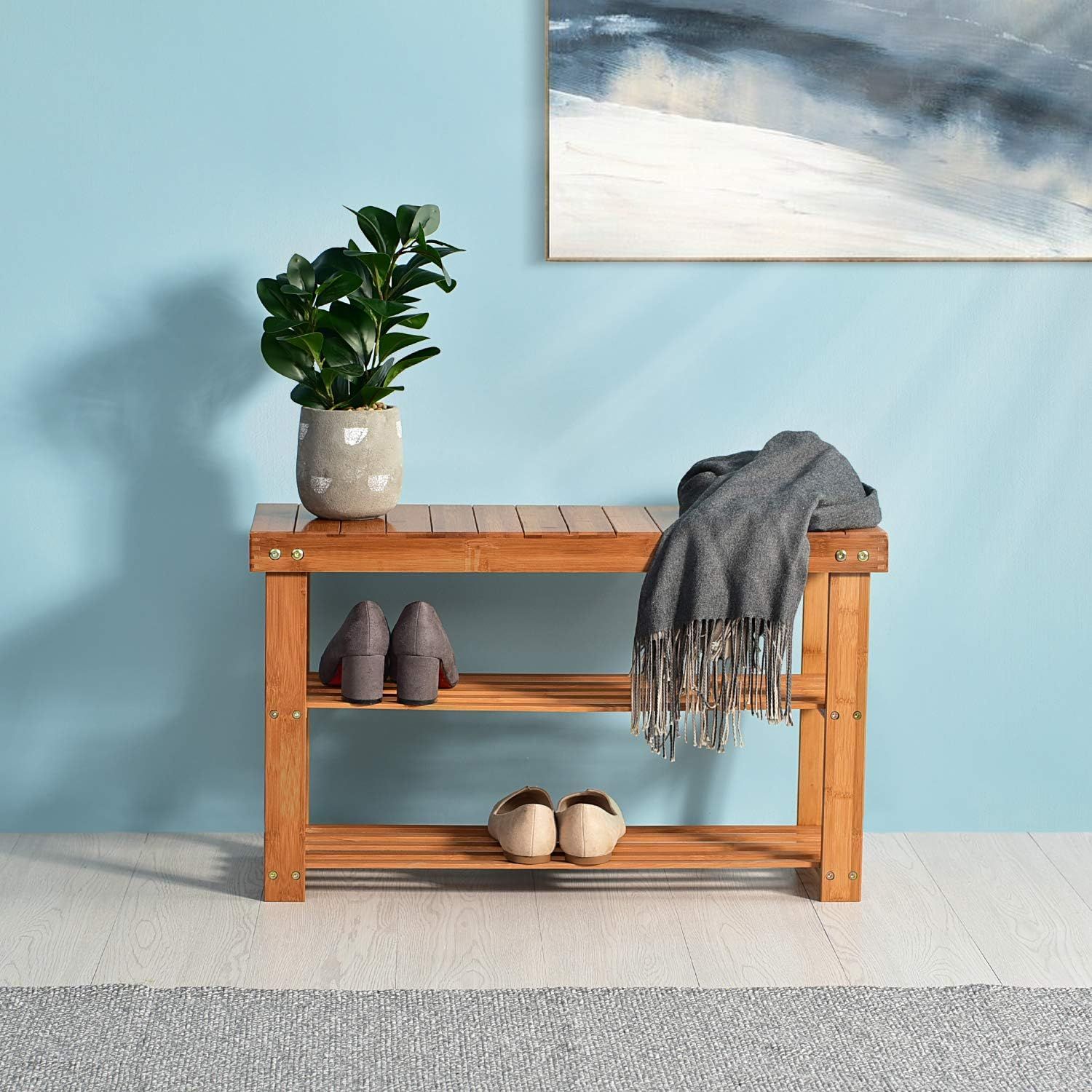 Stable Structure Shoe Rack Bench
