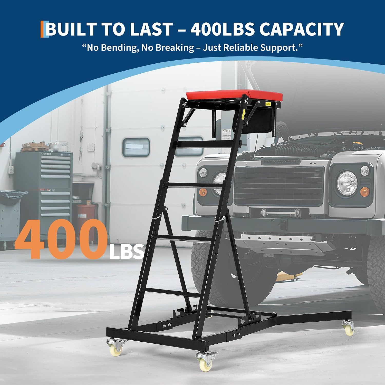 Adjustable Height Foldable Creeper Car Repair Tool