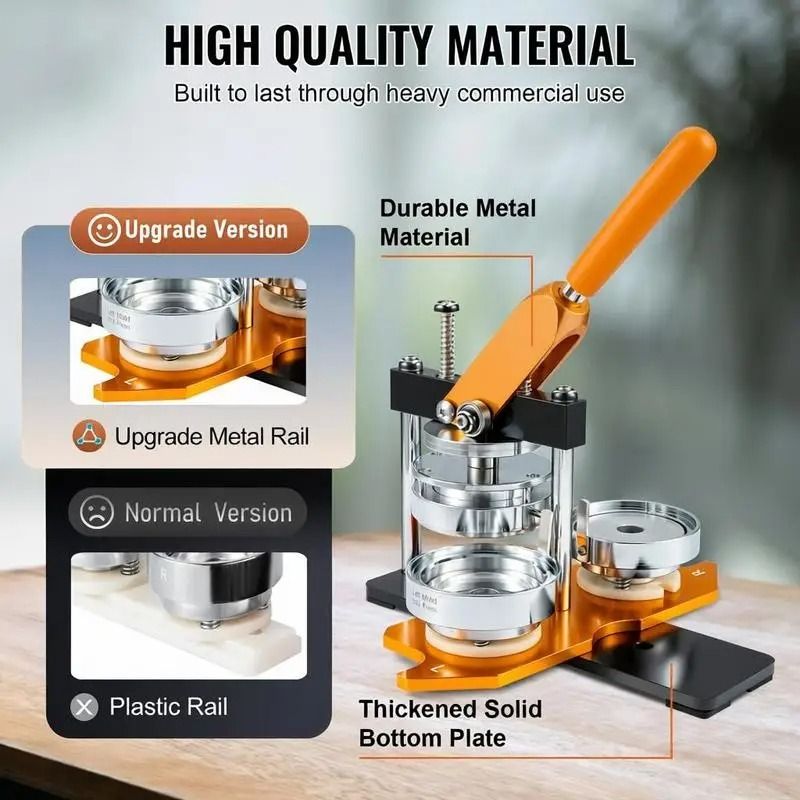 Badge Making Machine Kit – Button Pin Press with 100 Materials