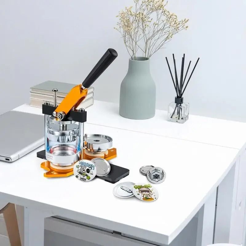 Badge Making Machine Kit – Button Pin Press with 100 Materials