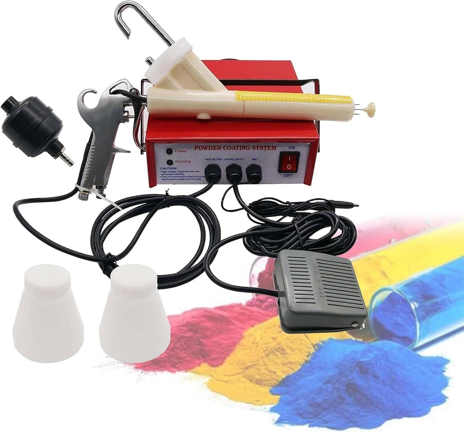 Portable Electrostatic Powder Coating System – Adjustable 15–30 kV Spray Gun Kit