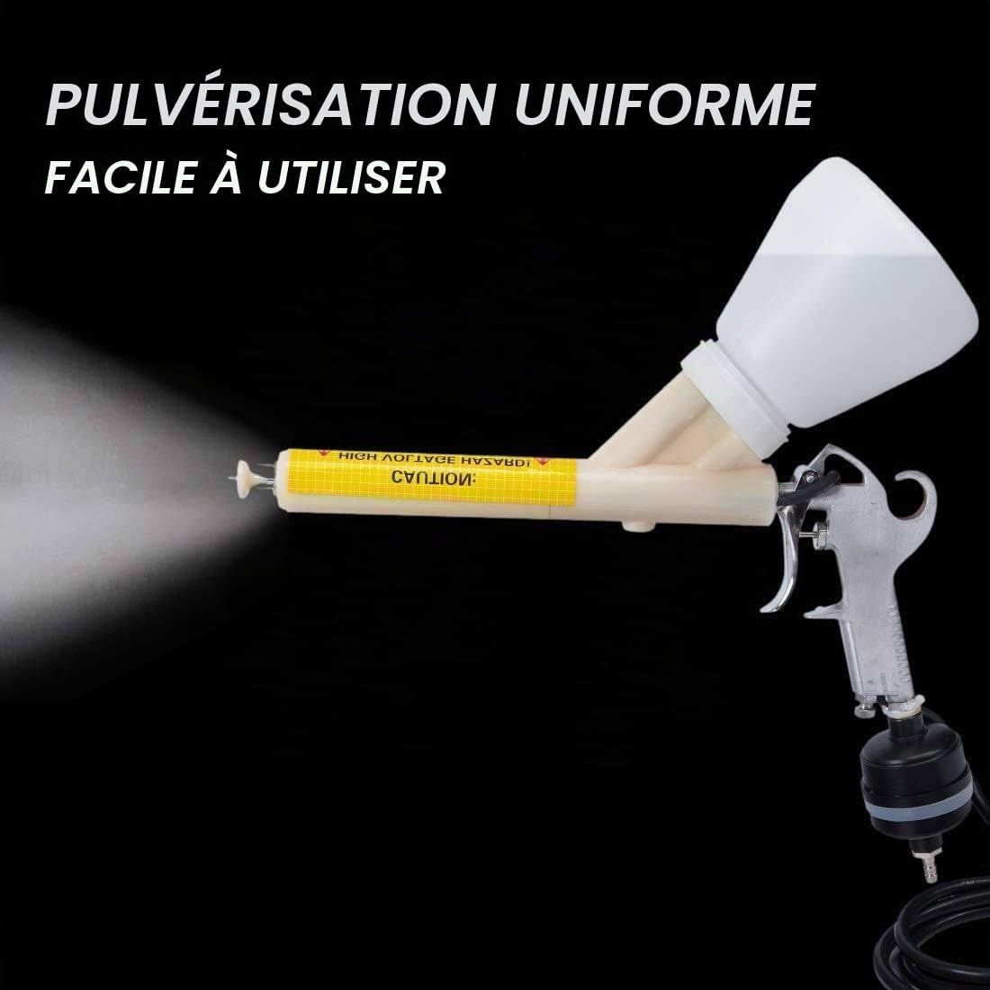 Portable Electrostatic Powder Coating System – Adjustable 15–30 kV Spray Gun Kit
