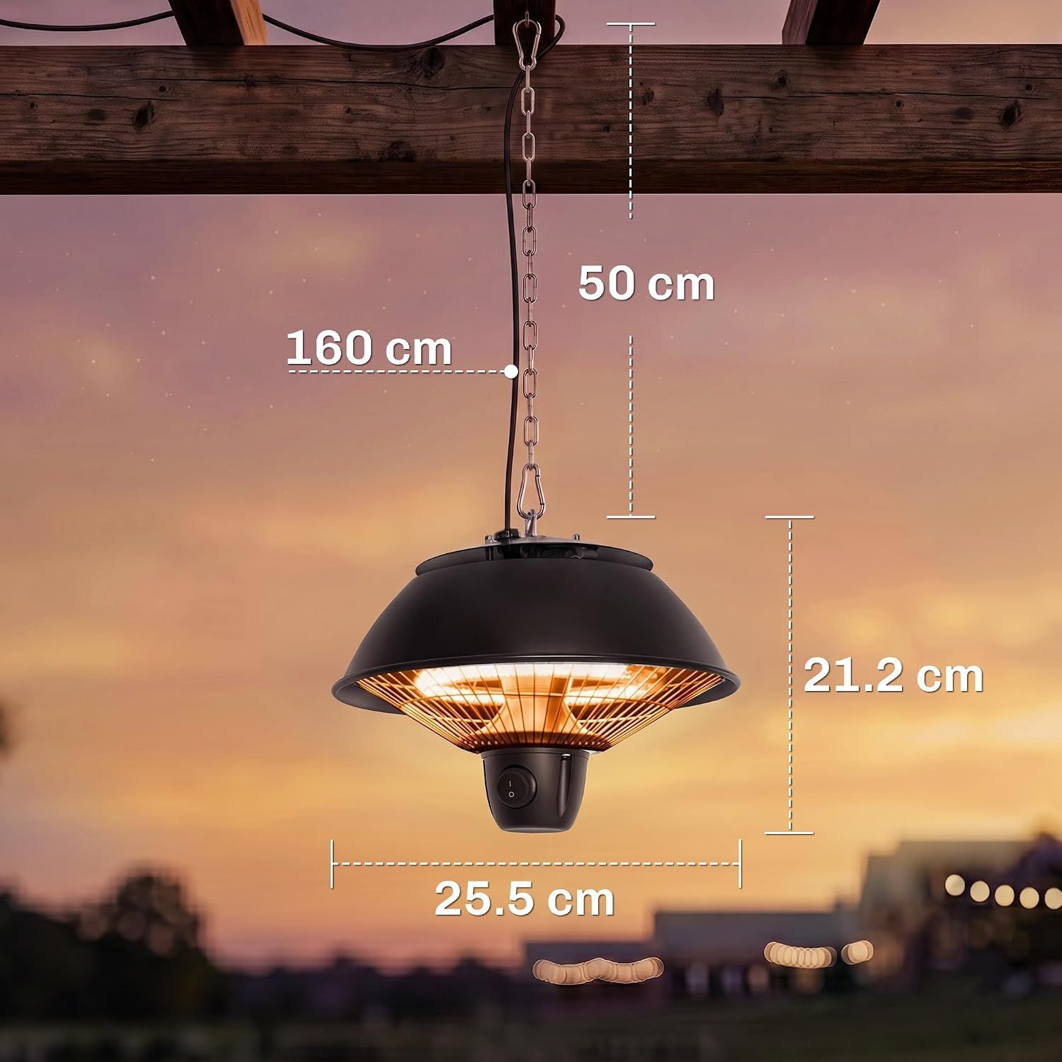 Stable and Safe Patio Ceiling Electric Heater