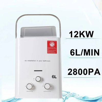Propane Gas-6L 12kW Tankless Water Heater with Shower Kit