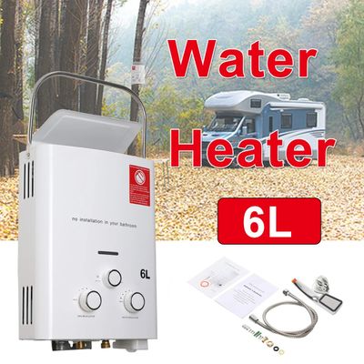 Propane Gas-6L 12kW Tankless Water Heater with Shower Kit