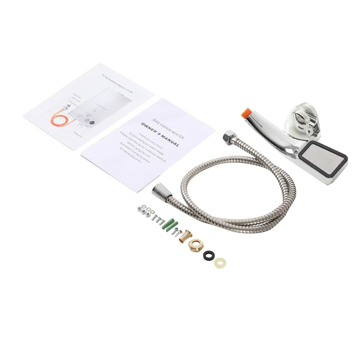 Propane Gas-6L 12kW Tankless Water Heater with Shower Kit