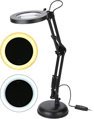 5X Magnifying Desk Lamp with LED Light USB