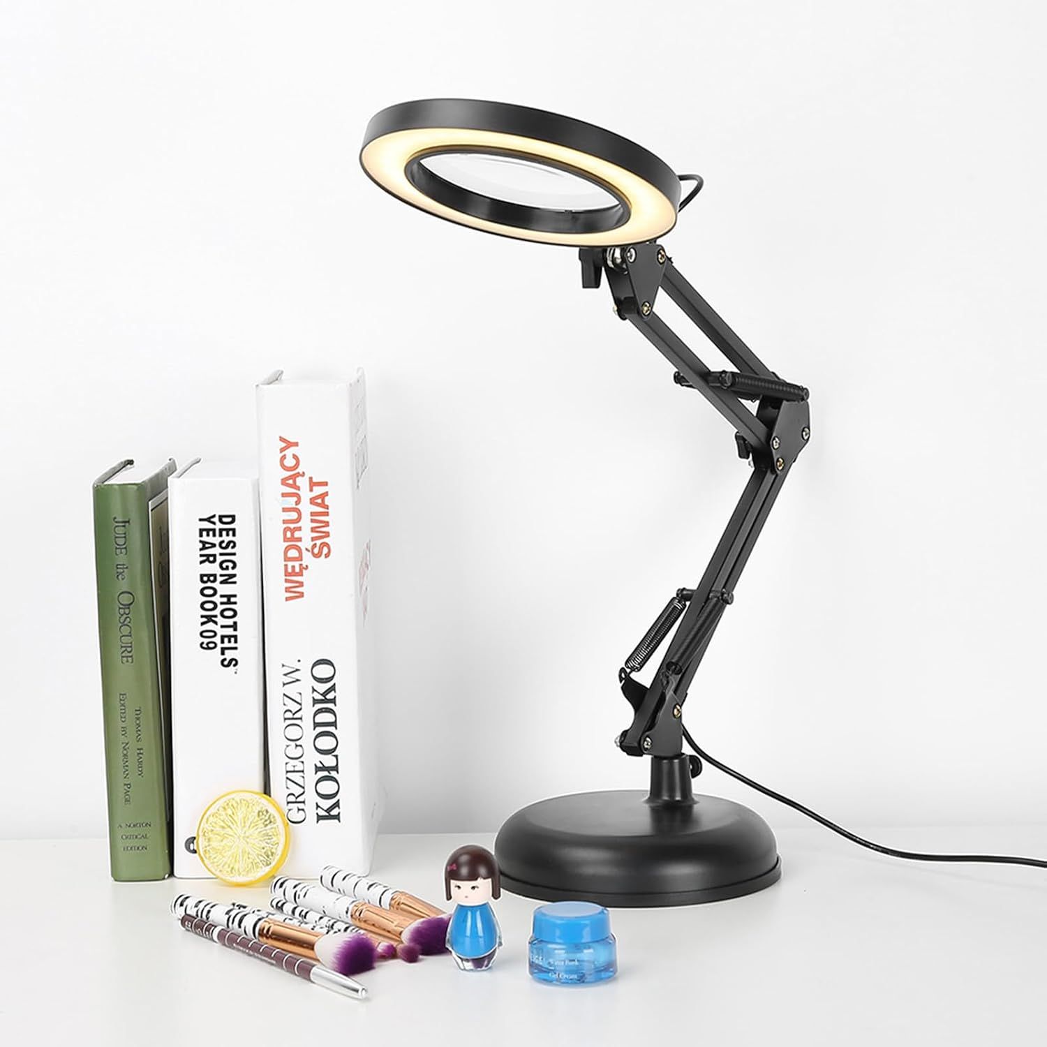 5X Magnifying Desk Lamp with LED Light USB