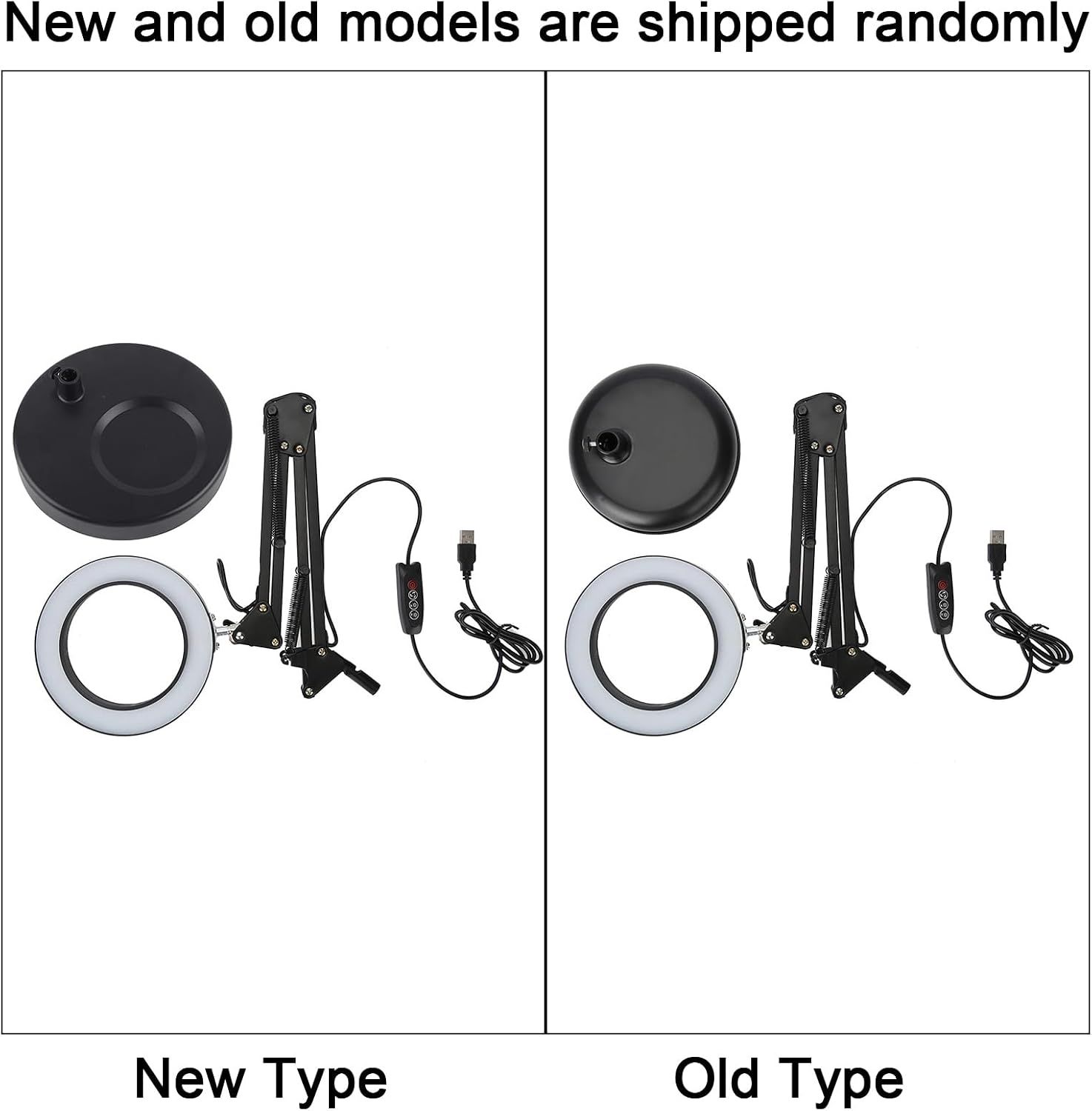 5X Magnifying Desk Lamp with LED Light USB