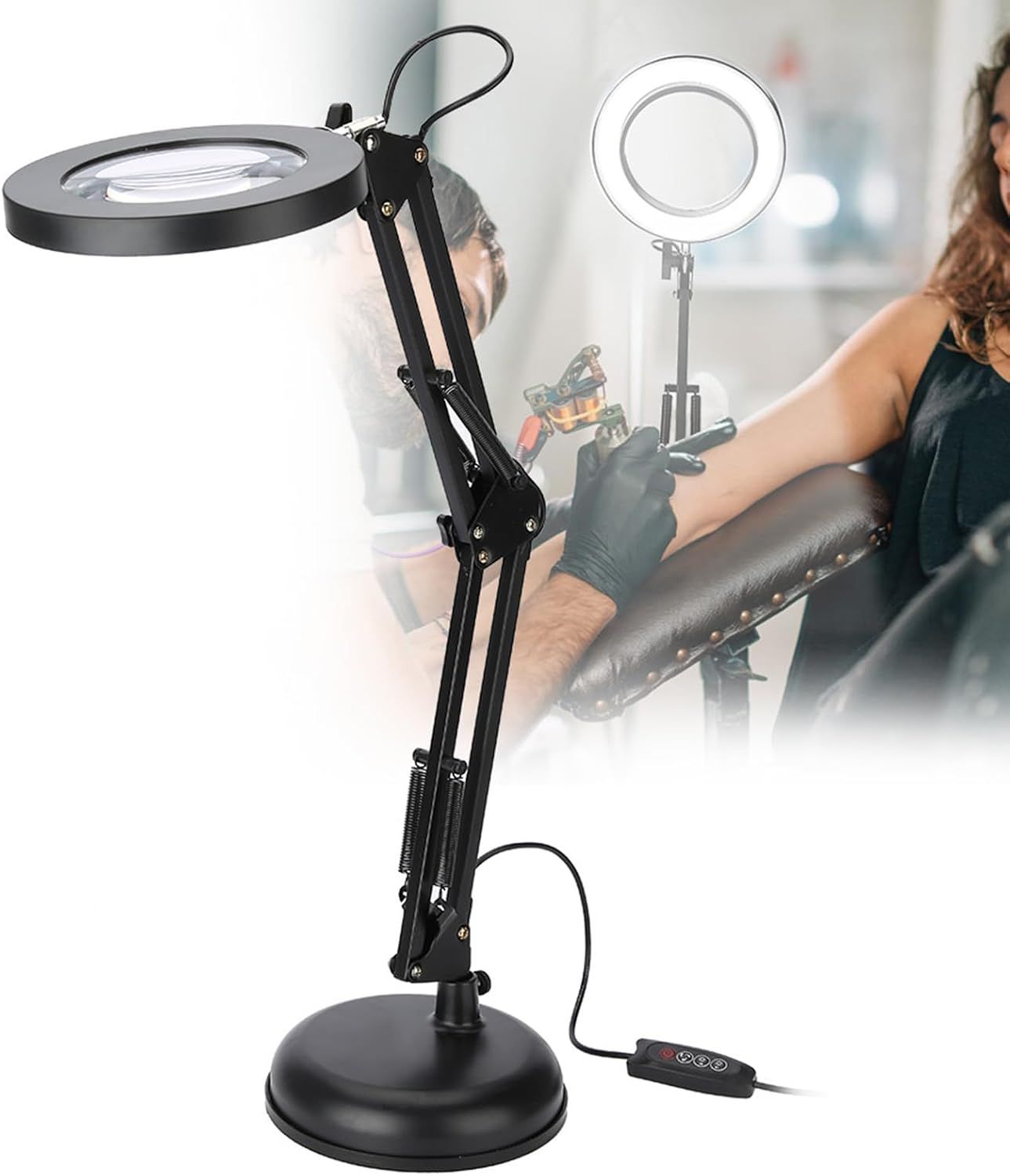 5X Magnifying Desk Lamp with LED Light USB