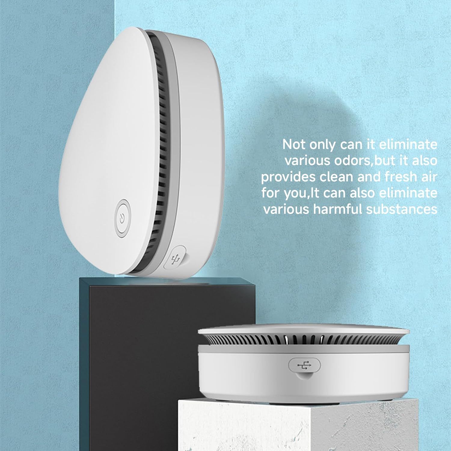 Portable Ozone Odor Remover – Wireless Air Freshening Device for Cars, Homes &amp; Offices