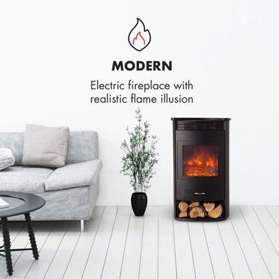 Electric Fireplace with Heat Thermostat Timer 950/1900W