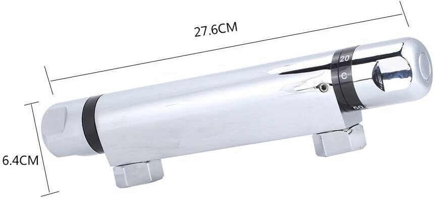 Wall Mounted Thermostatic Shower Faucet, Replacement Valve Mixer Tap Shower Thermostat for Bathroom Accessories with 38°C Temperature Safe Protection and Check Valve