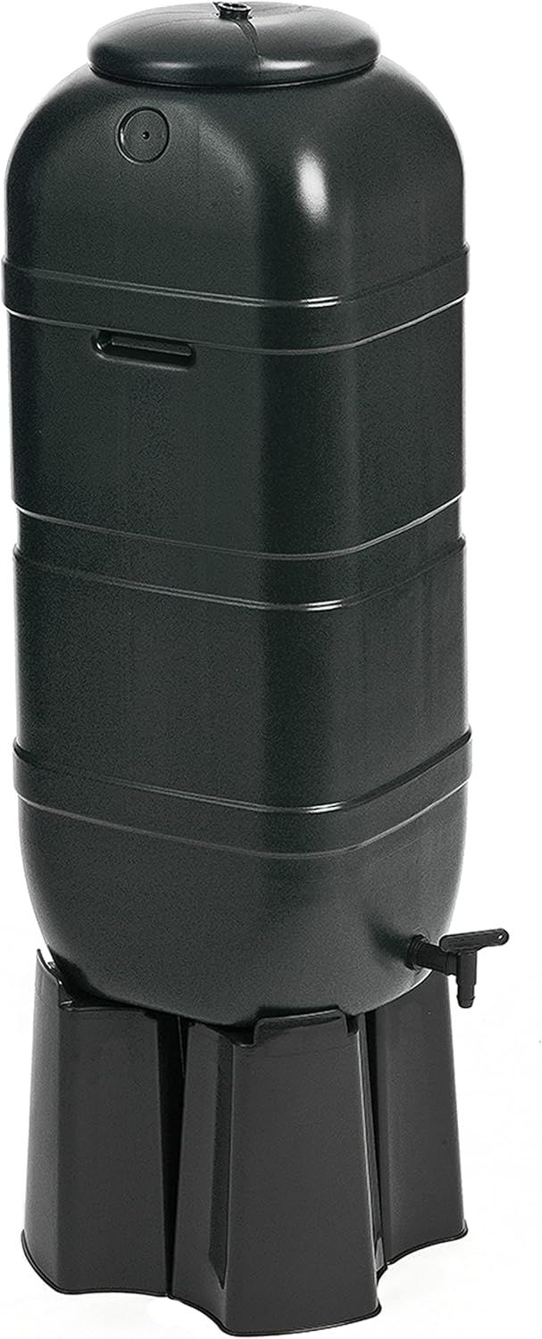 100L Water Butt Set with Rainwater Collector Outdoor Garden Storage