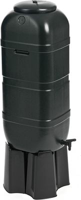 100L Water Butt Set with Rainwater Collector Outdoor Garden Storage