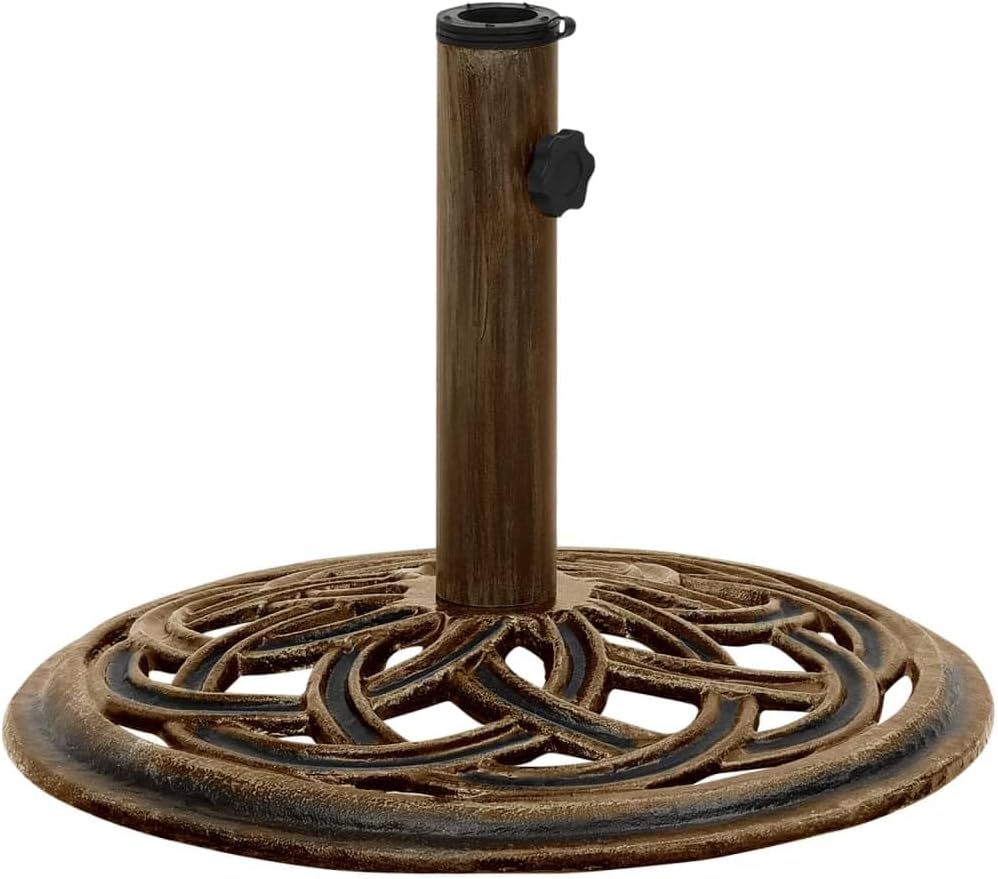 Cast Iron Patio Umbrella Base Stand – Heavy-Duty Parasol Holder for Outdoor Use