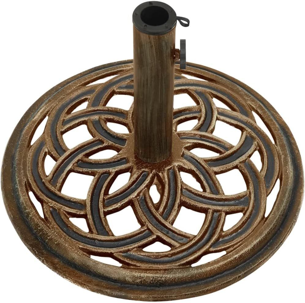 Cast Iron Patio Umbrella Base Stand – Heavy-Duty Parasol Holder for Outdoor Use