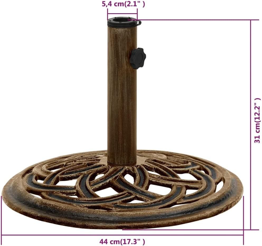 Cast Iron Patio Umbrella Base Stand – Heavy-Duty Parasol Holder for Outdoor Use