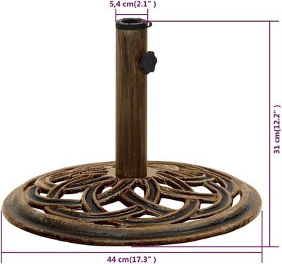 Cast Iron Patio Umbrella Base Stand – Heavy-Duty Parasol Holder for Outdoor Use