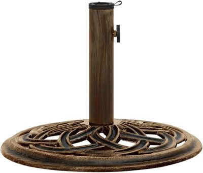 Cast Iron Patio Umbrella Base Stand – Heavy-Duty Parasol Holder for Outdoor Use