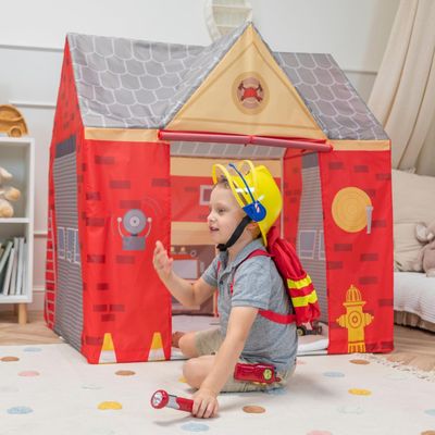 Firefighter Play Tent Kids Foldable Indoor Outdoor