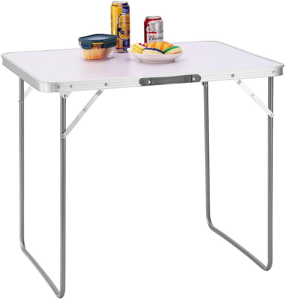 Folding Camping Picnic Table Aluminium Frame 80cm