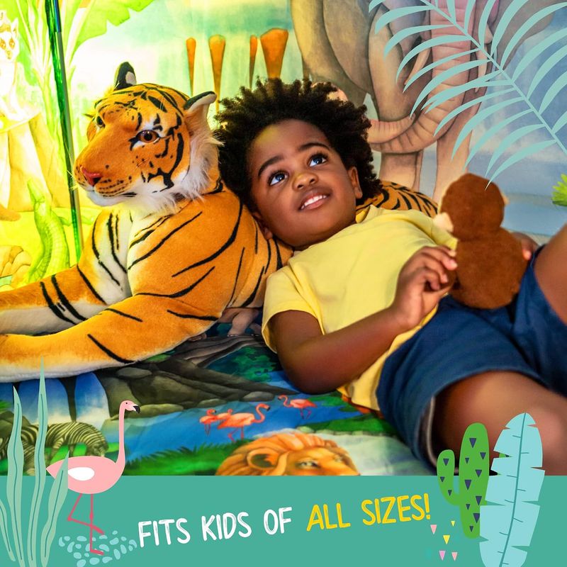 Jungle Adventure Tent for Kids with Safari Sound Button