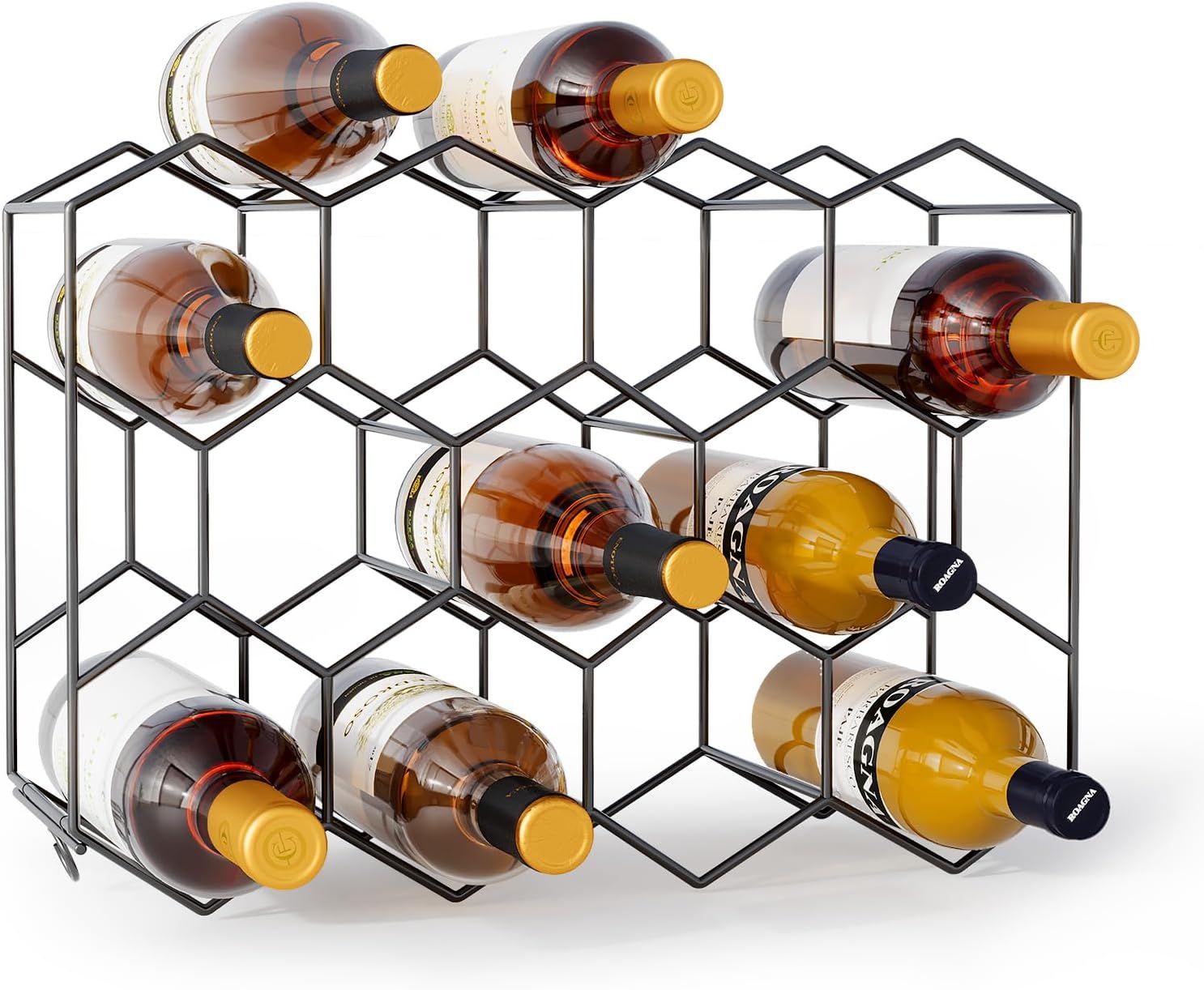14 Bottle Countertop Wine Rack Metal Wine Bottle Holder