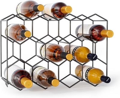 14 Bottle Countertop Wine Rack Metal Wine Bottle Holder
