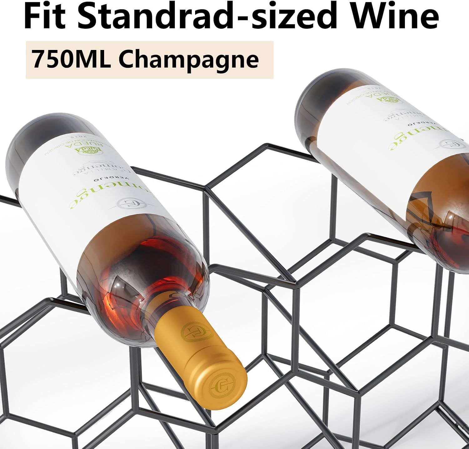 14 Bottle Countertop Wine Rack Metal Wine Bottle Holder