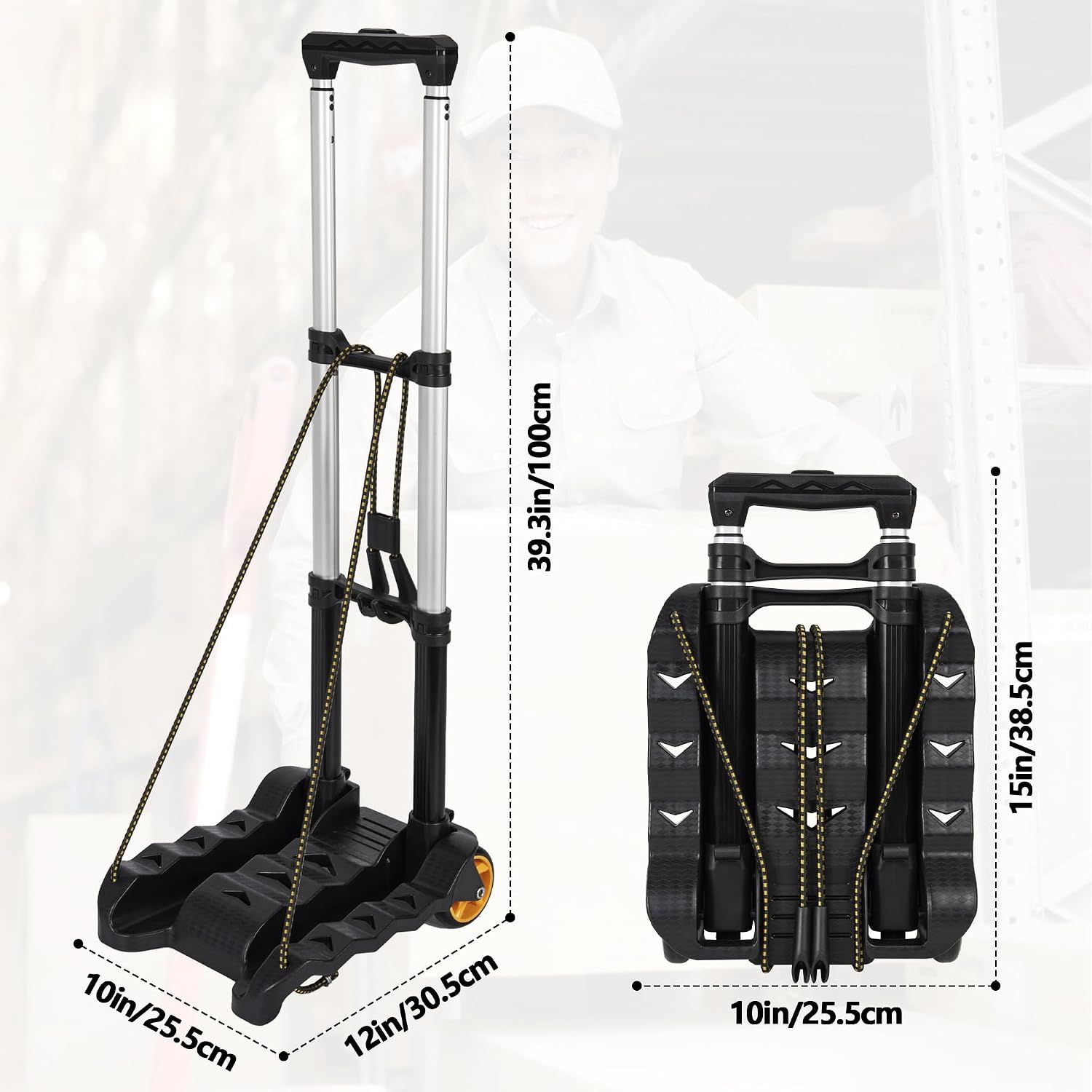 Foldable Hand Truck 40KG Luggage Trolley