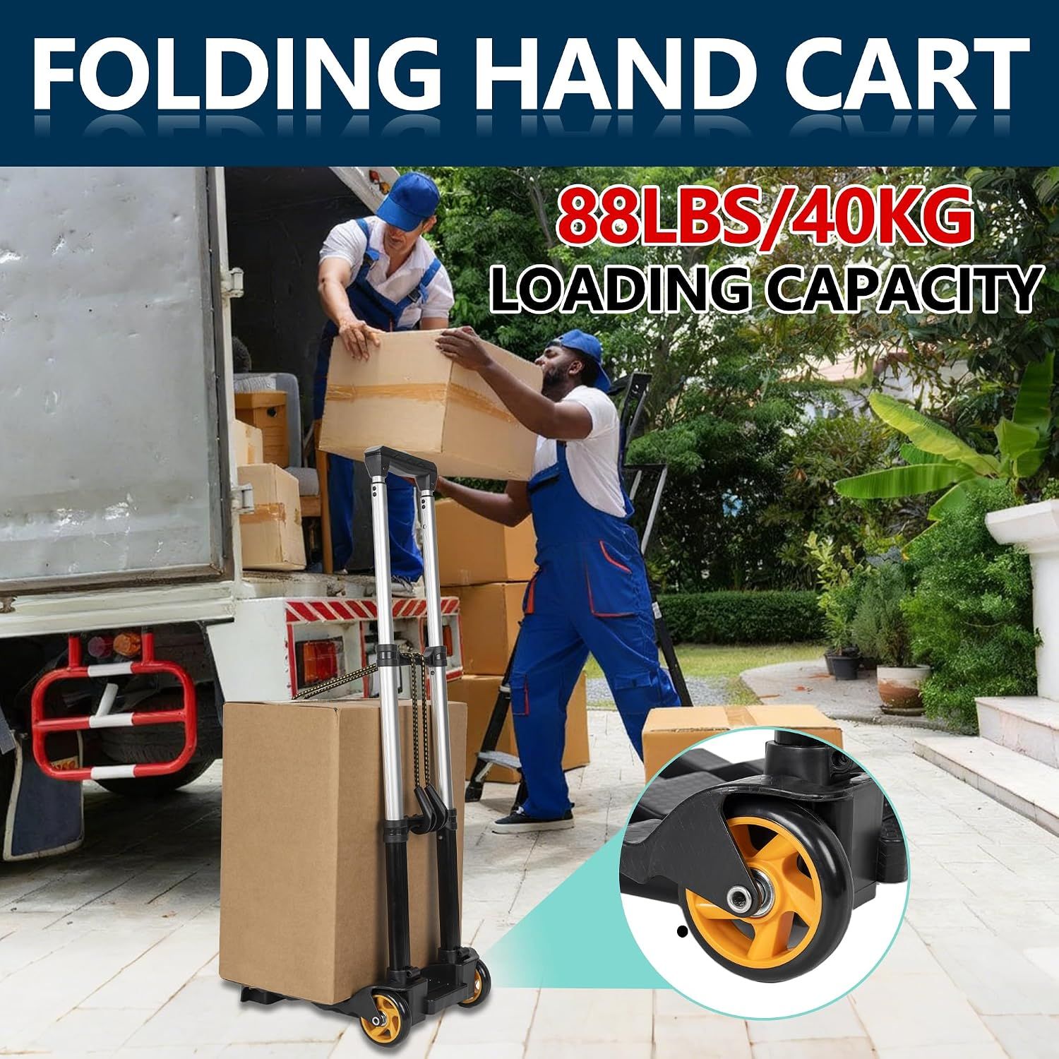 Foldable Hand Truck 40KG Luggage Trolley