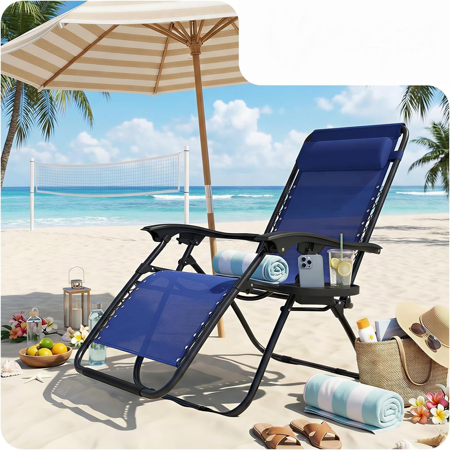 Zero Gravity Chair Folding Recliner Garden Lounger
