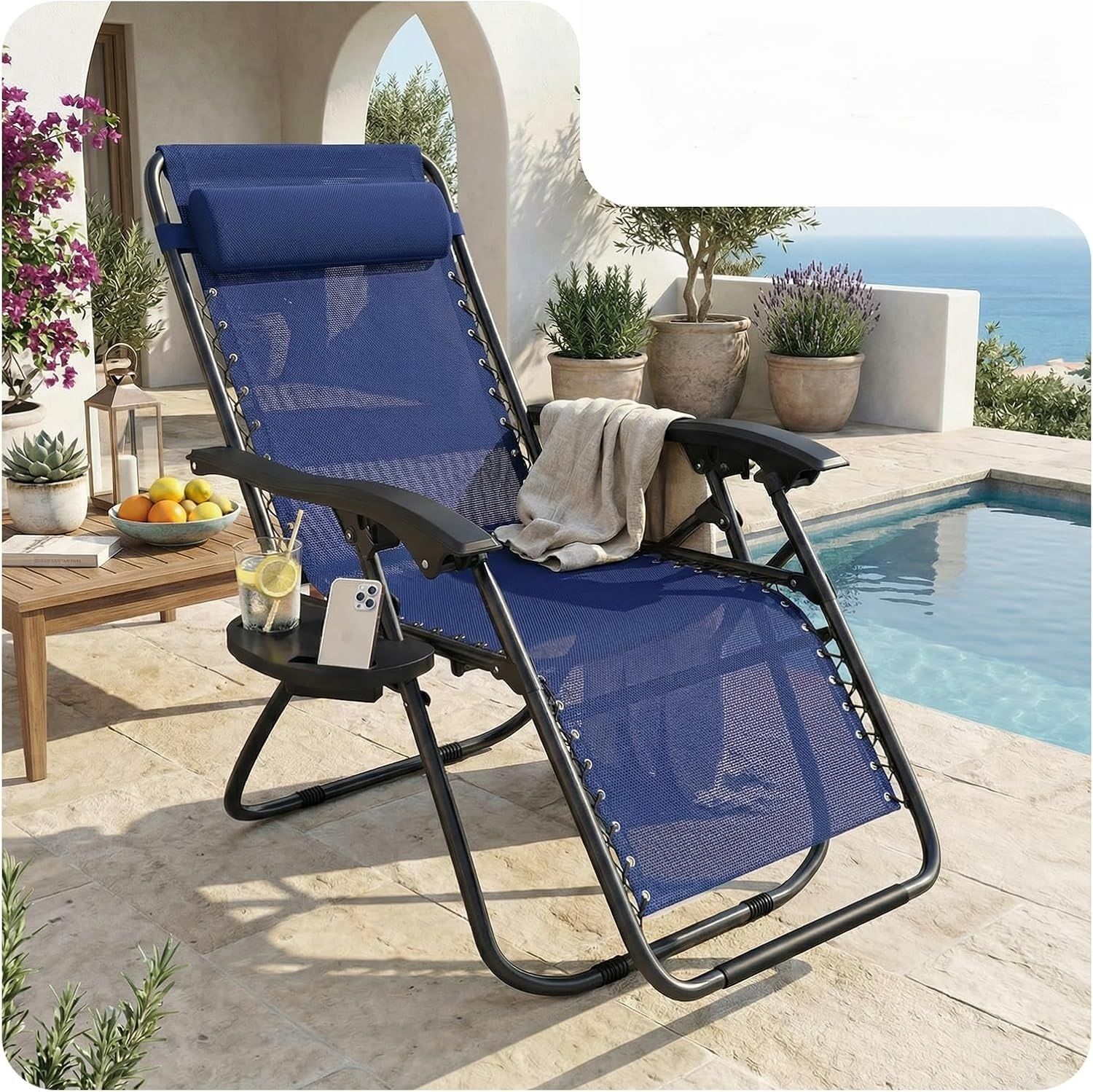Zero Gravity Chair Folding Recliner Garden Lounger