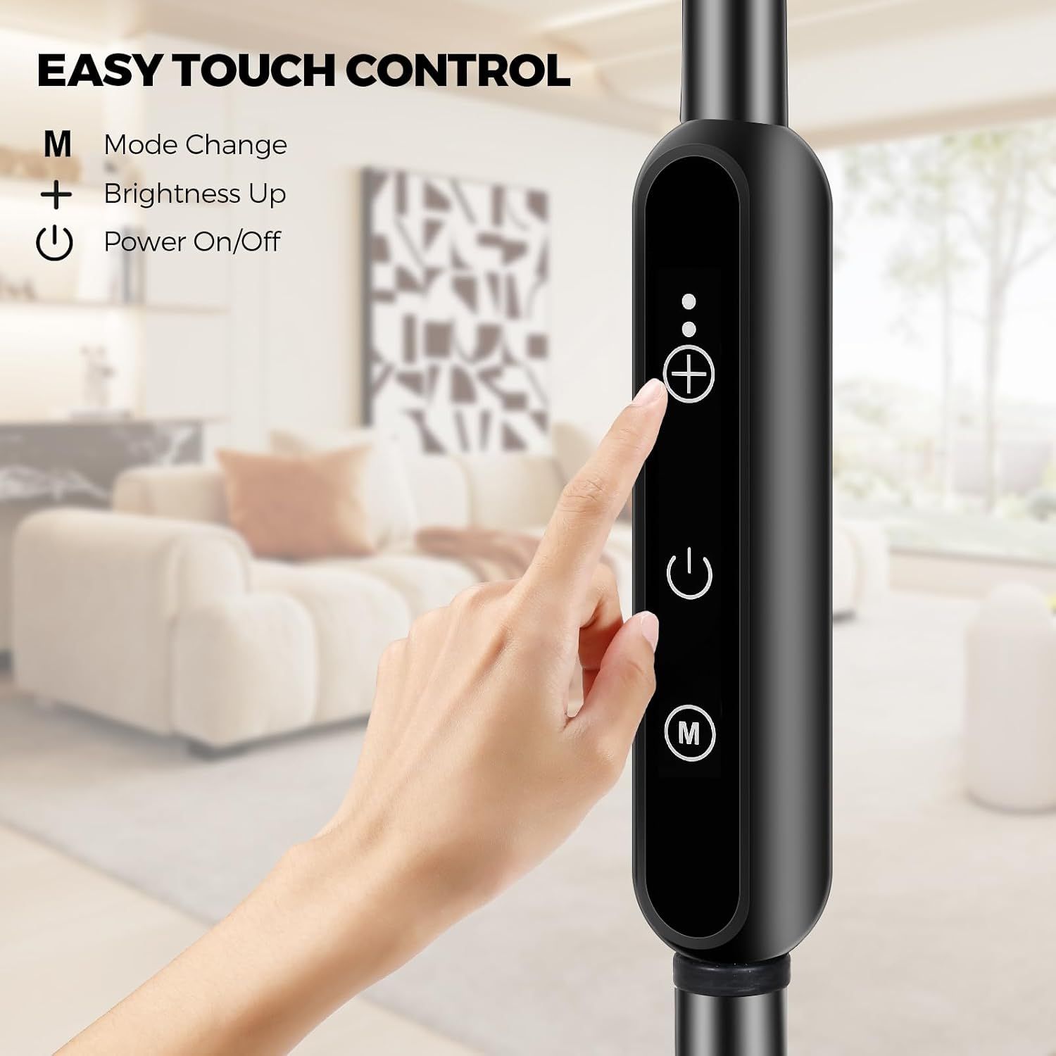 LED Floor Lamp Touch Control Dimmable Reading Light