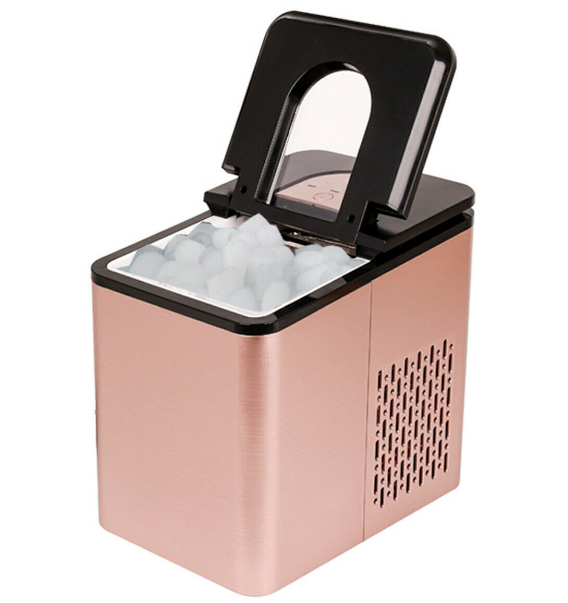 30kg/24H Countertop Ice Maker Self Cleaning, Color: Copper