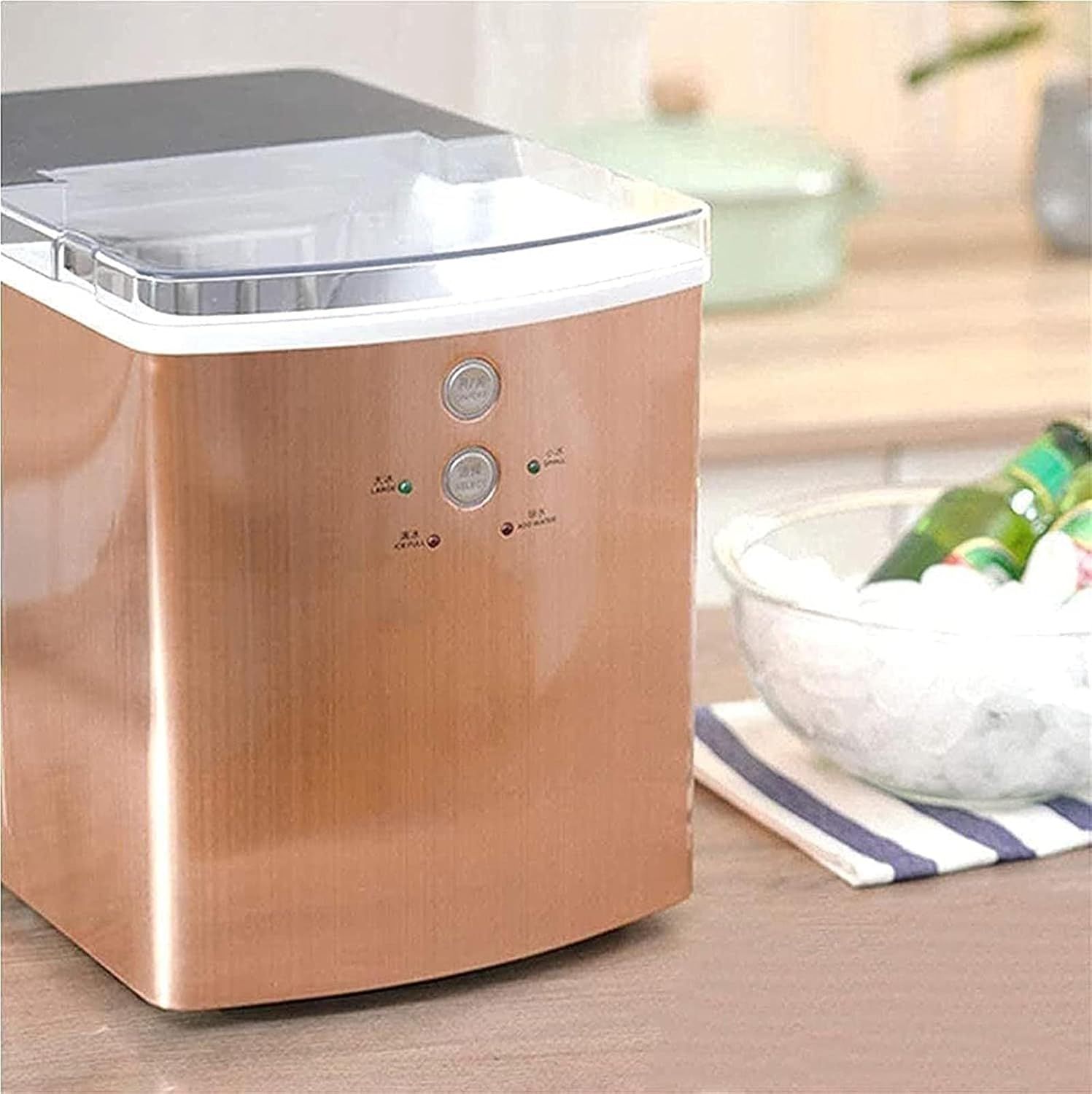 30kg/24H Countertop Ice Maker Self Cleaning