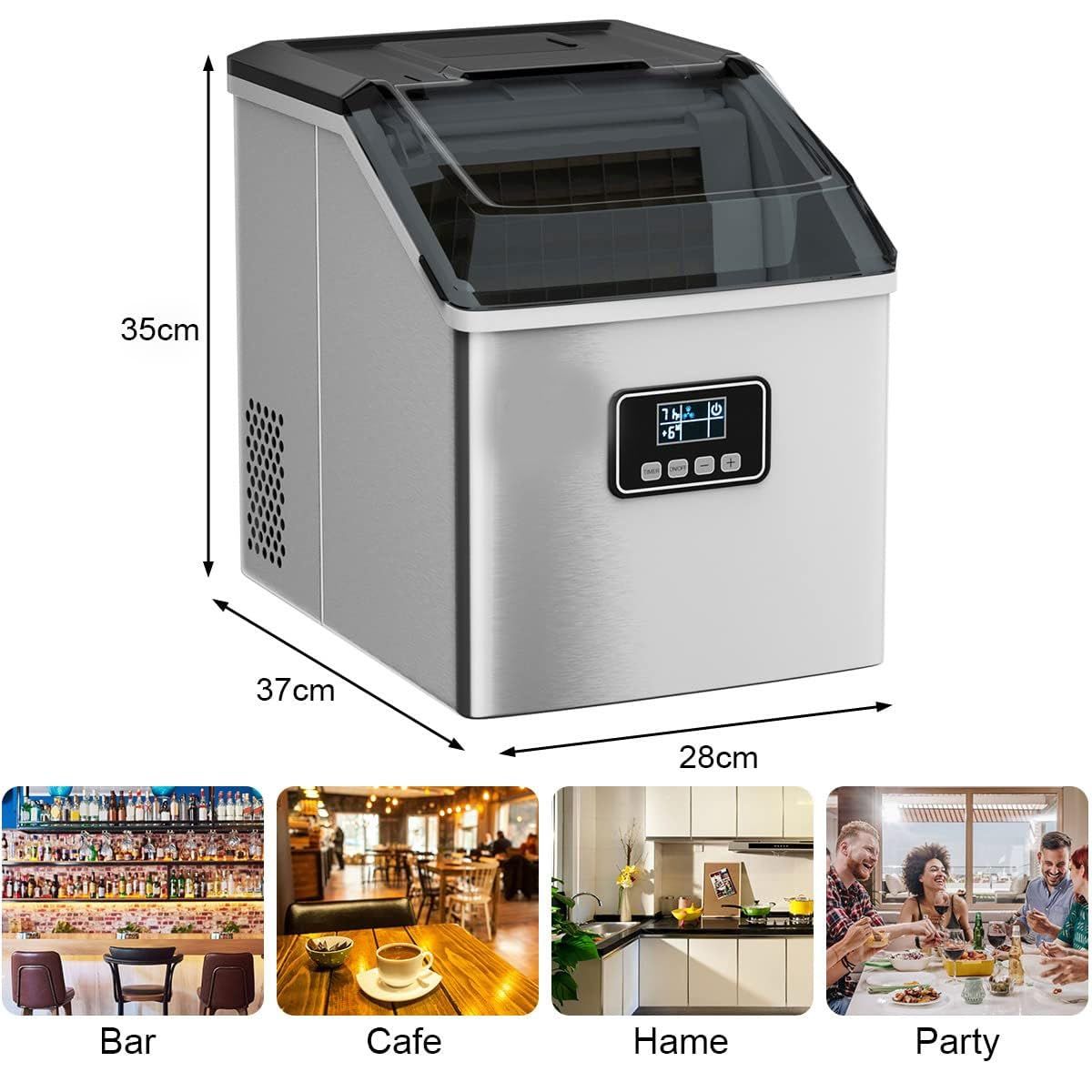 Stainless Steel Countertop Ice Maker