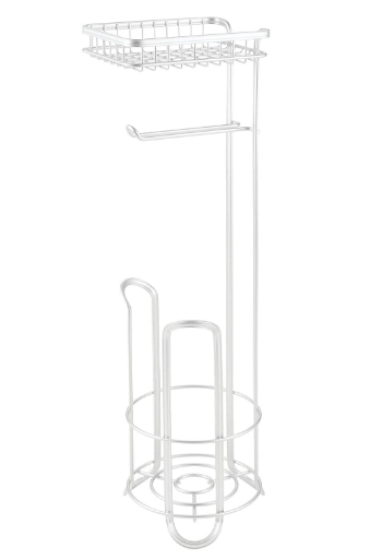 Toilet Paper Holder with Storage Shelf
