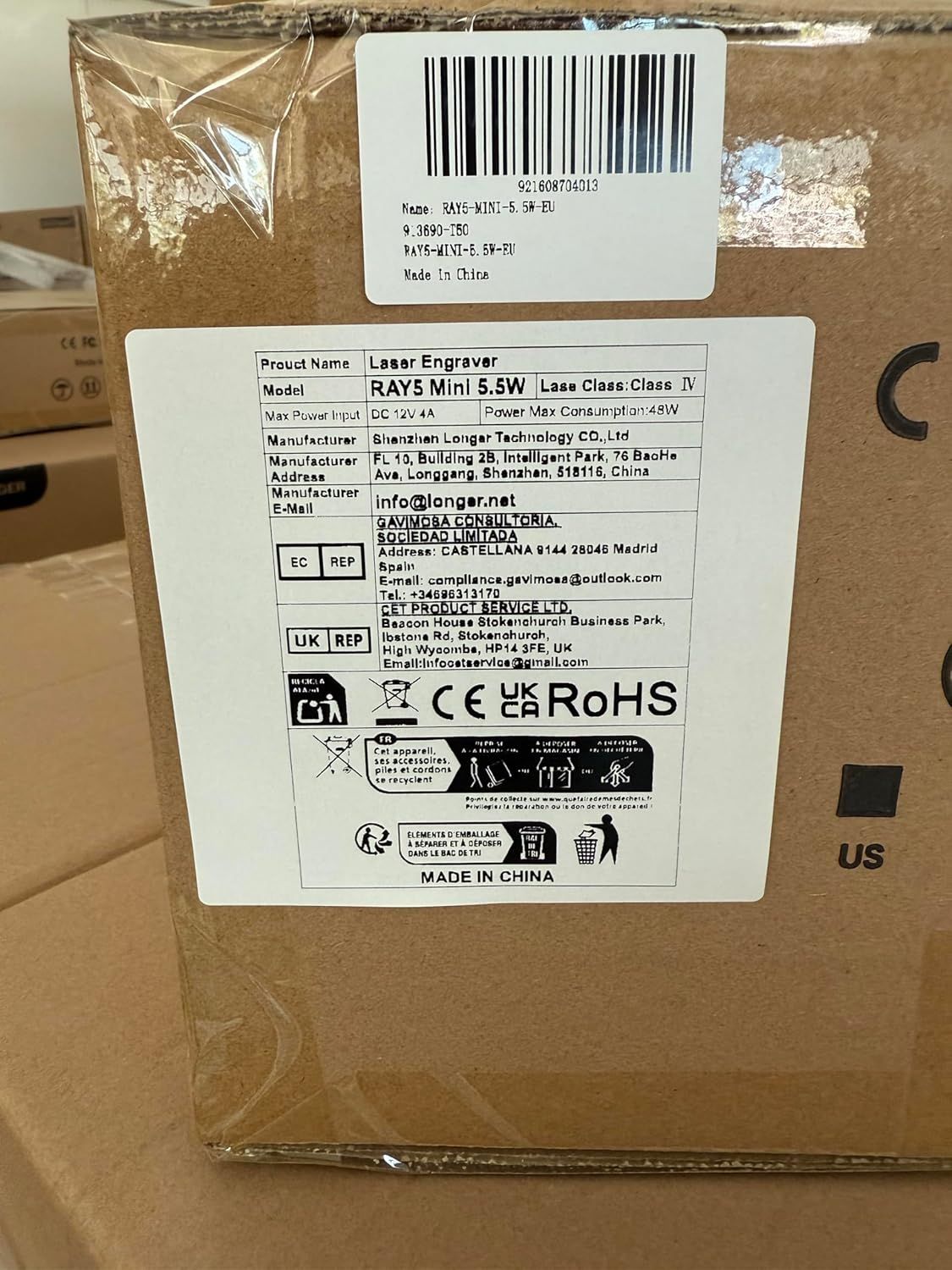 RAY5 Mini 5.5W Laser Engraving Machine 130 × 130mm Compact Laser Engraver