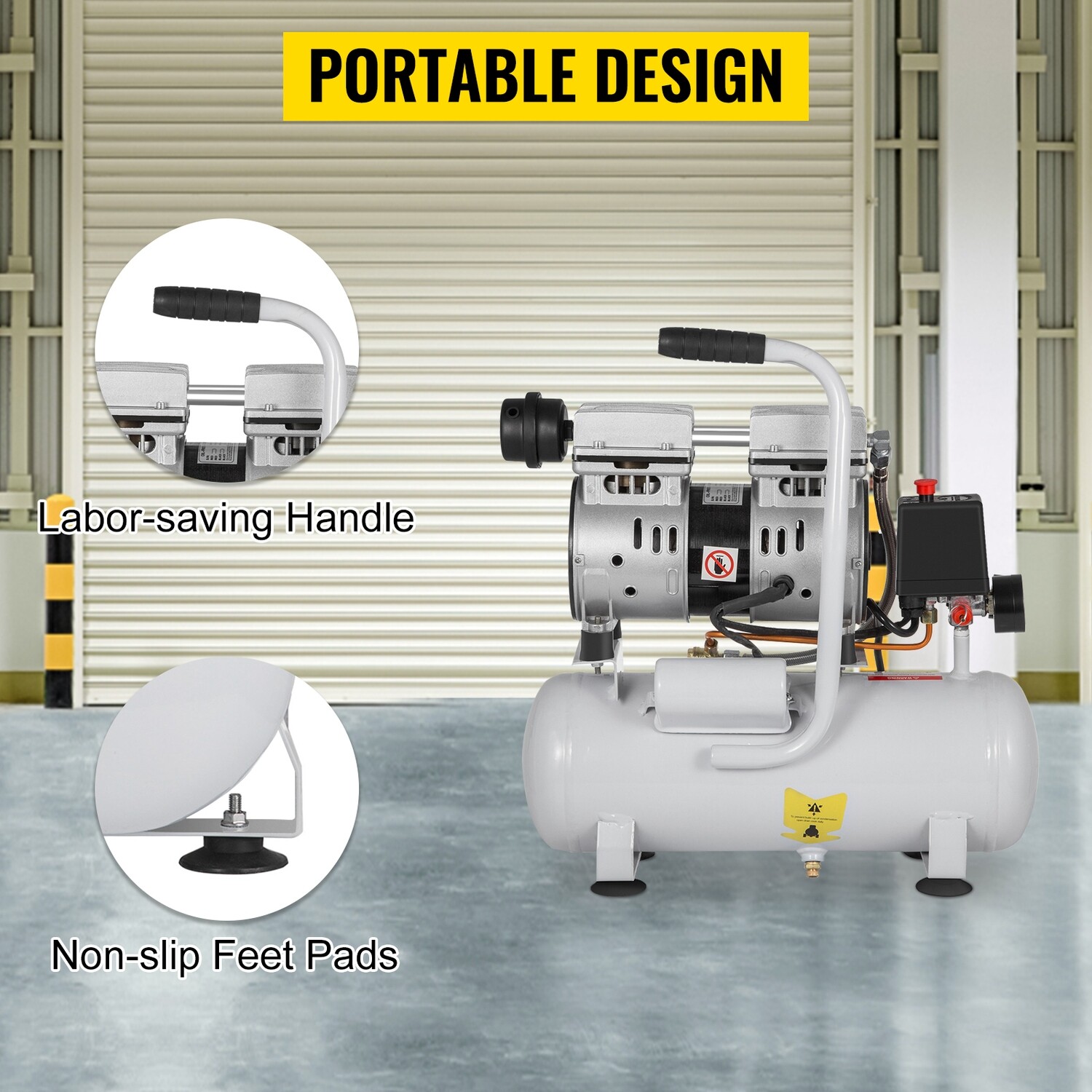Air Compressor 20.8L 750W 115PSI Oil Free