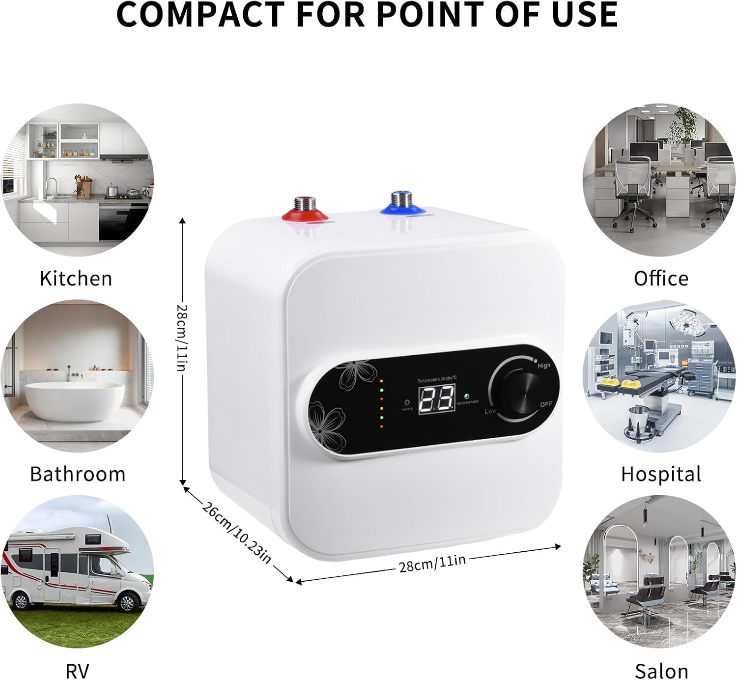 10L Electric Under Sink Water Heater 1500W