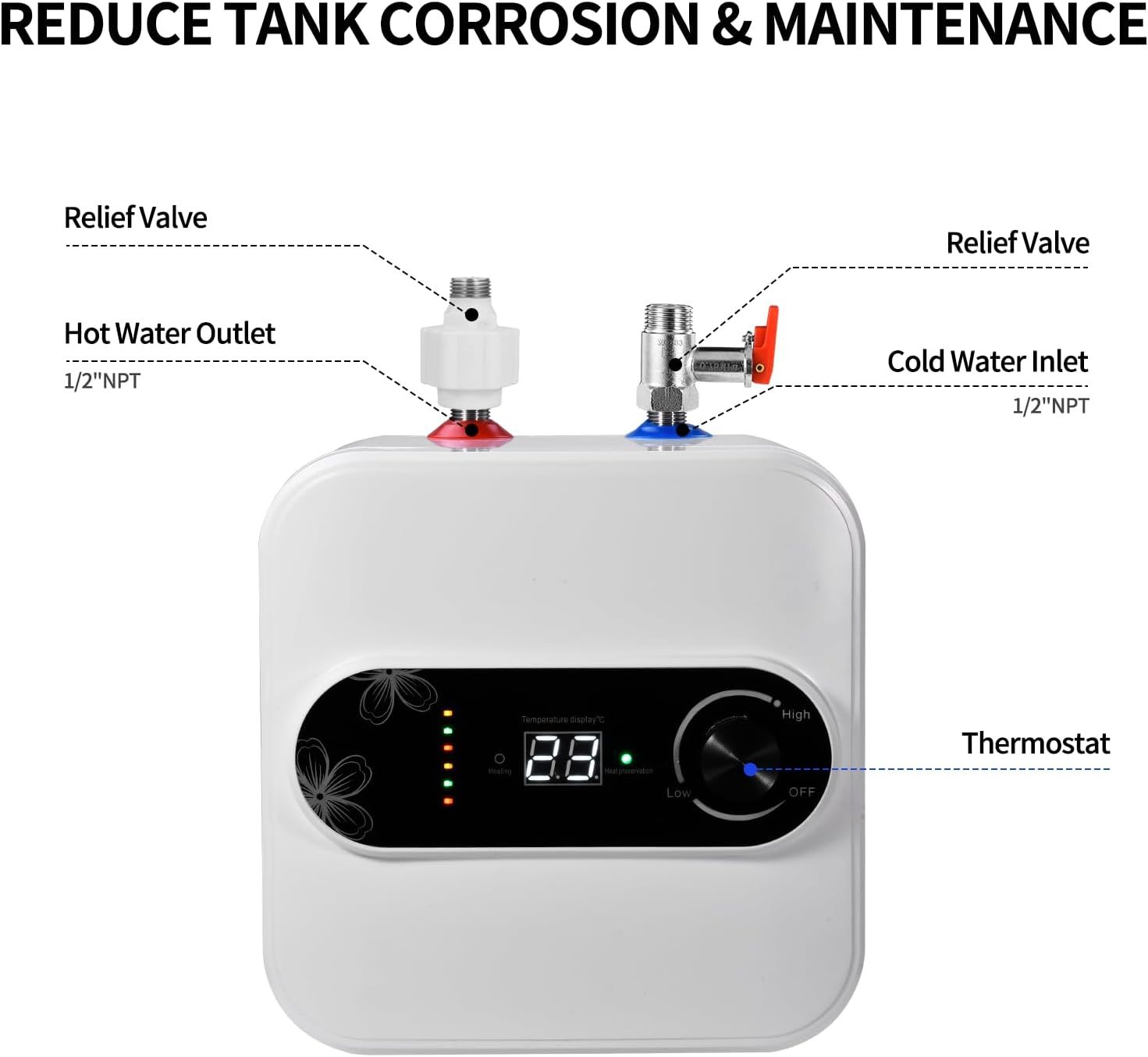 10L Electric Under Sink Water Heater 1500W