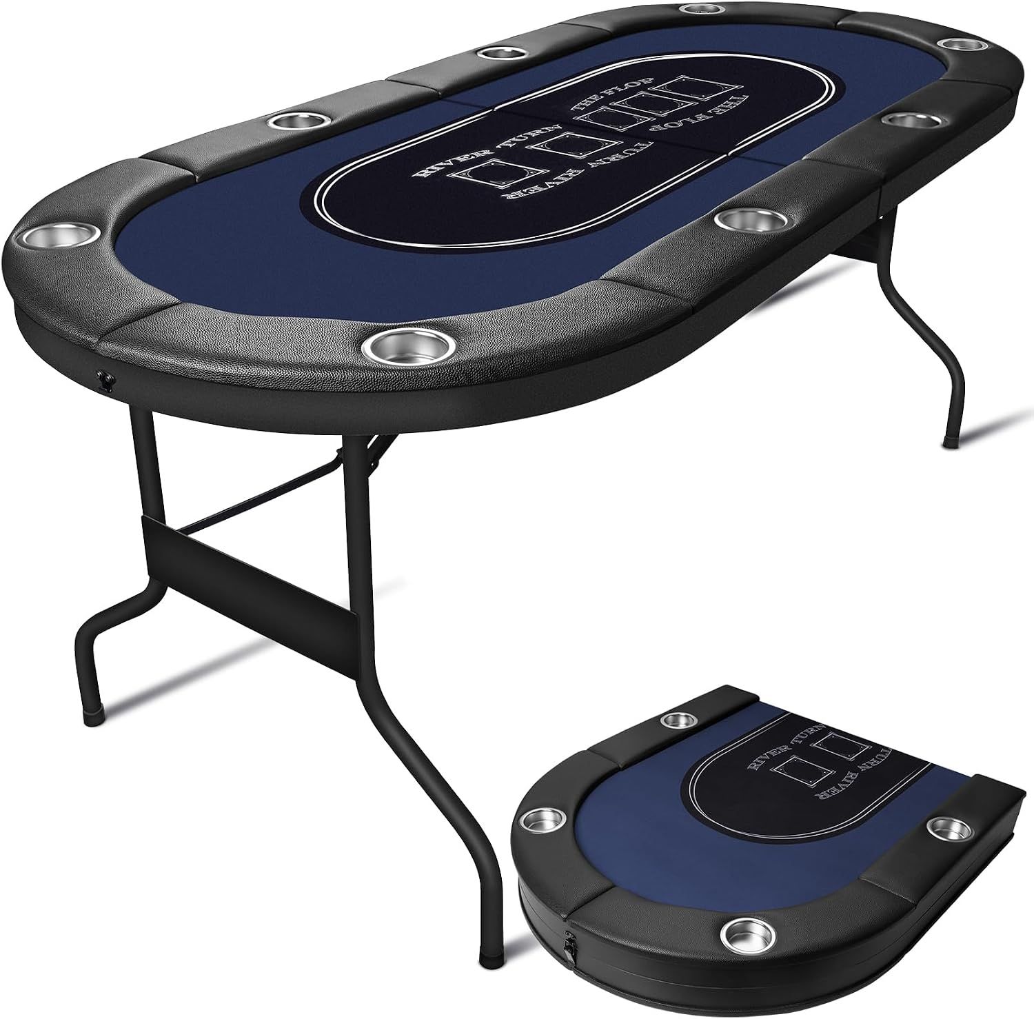 8 Player Foldable Poker Table 71 Inch