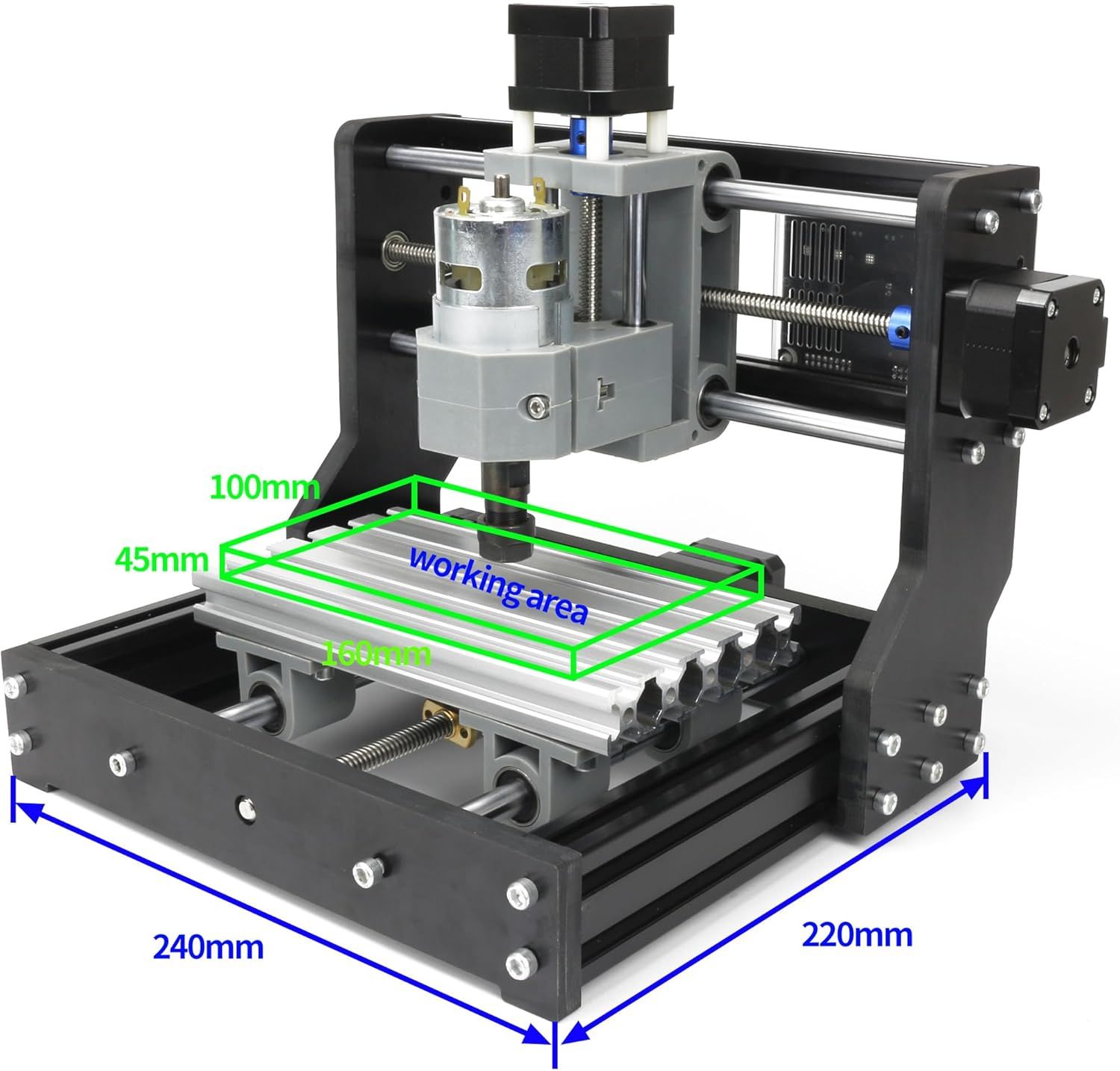 CNC 1610 Pro 3 Axis Engraving Machine GRBL ER11 CNC Router Milling Machine