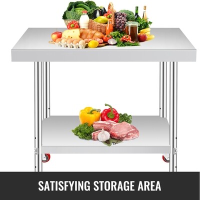 60x30cm Stainless Steel Kitchen Work Table 60x30cm Stainless Steel Kitchen Work Table